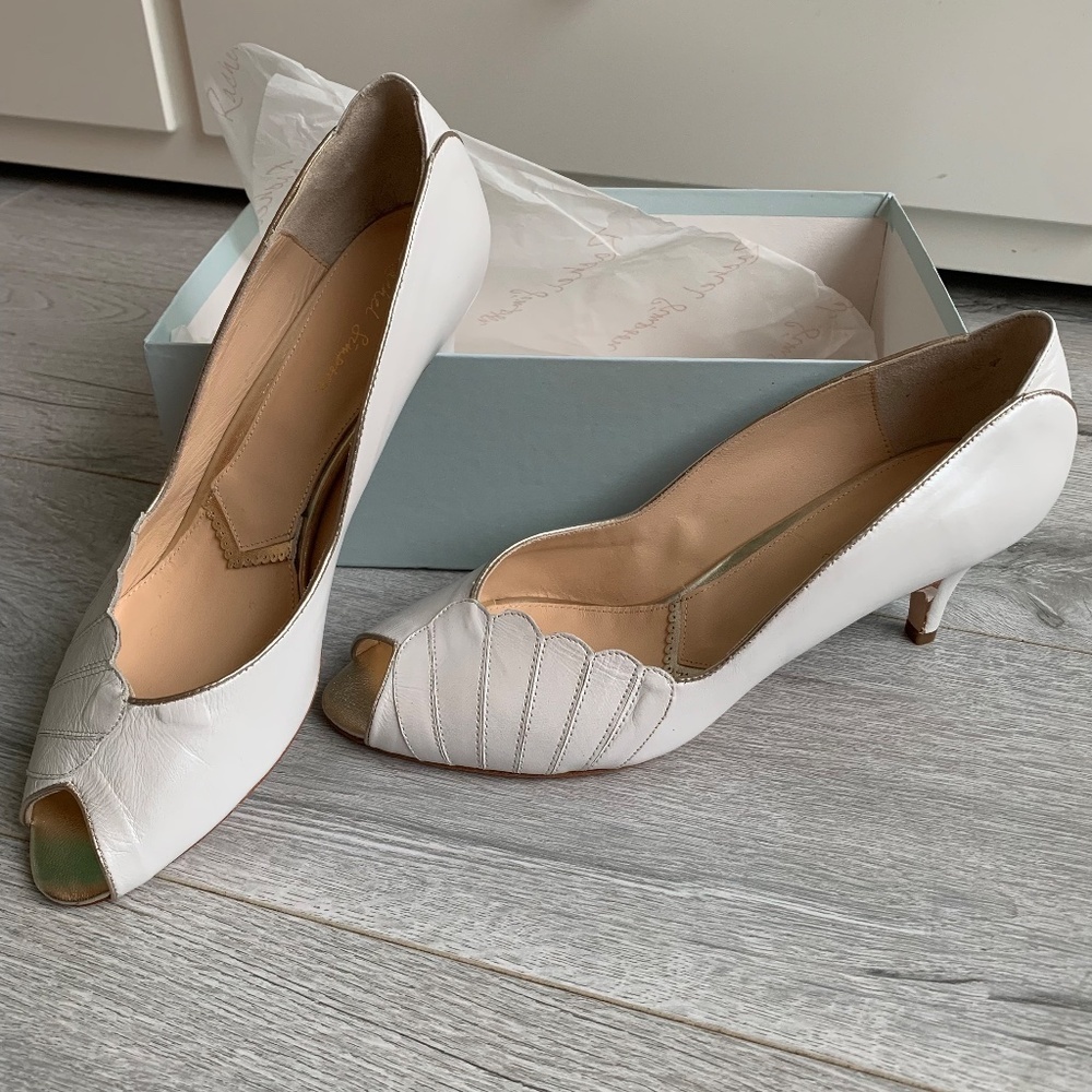 Rachel Simpson Ada Ivory peeptoe heels